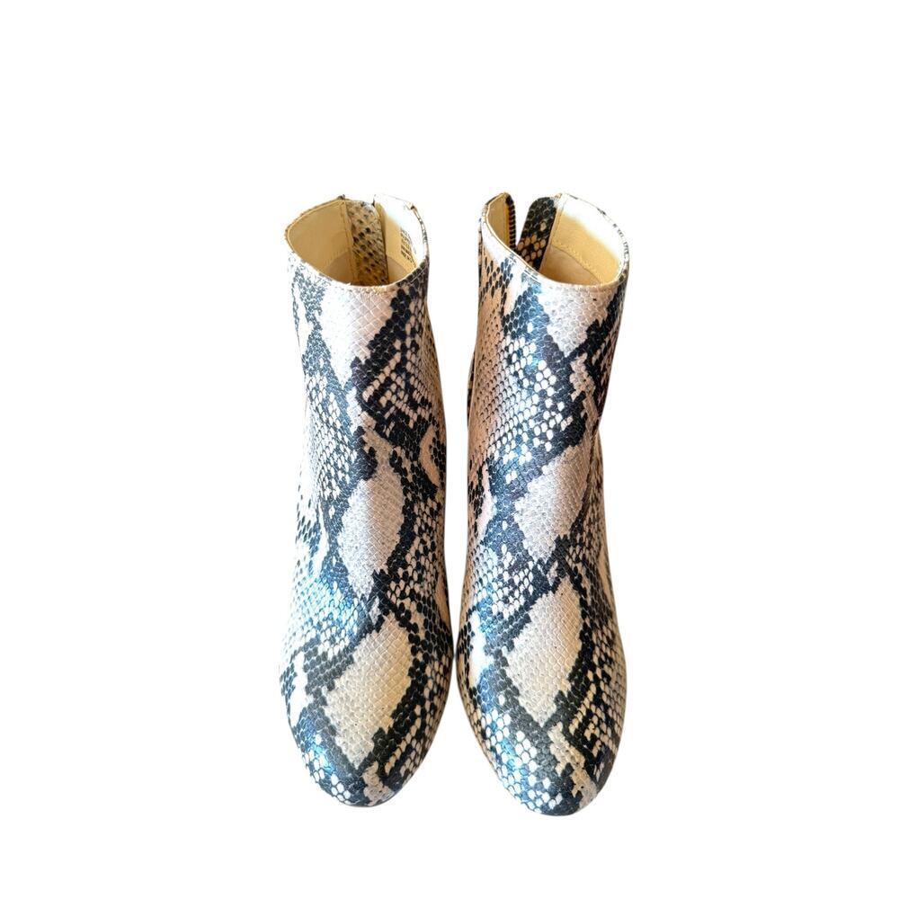 Steve Madden Snakeskin Print Block Heel Ankle Boo… - image 1